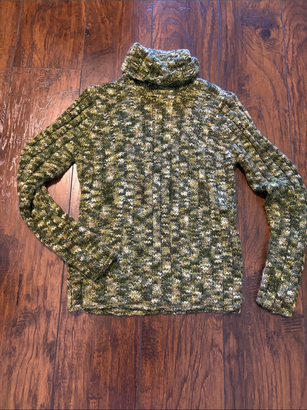 Axcess Green Marled Turtleneck Sweater - size XL